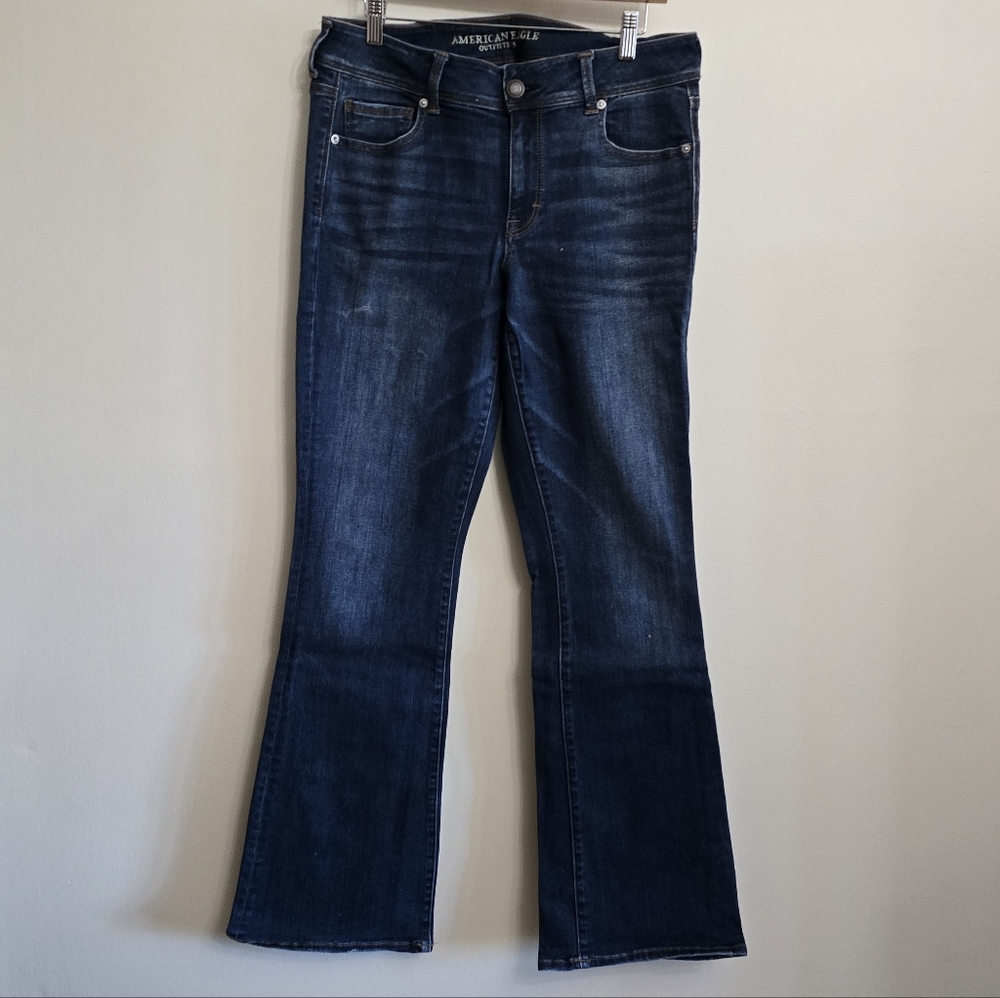 American Eagle Outfitters Dark Blue Flare Jeans